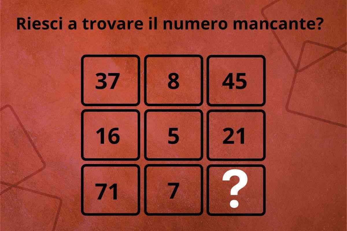 Test matematico, trova il numero misterioso